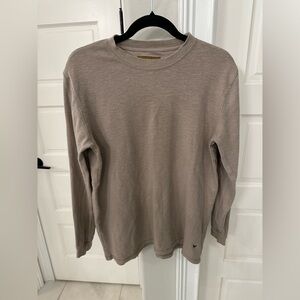 Venado Men’s M Long Sleeve Thermal Crew Neck Water Repellant Shirt Outdoor Tan